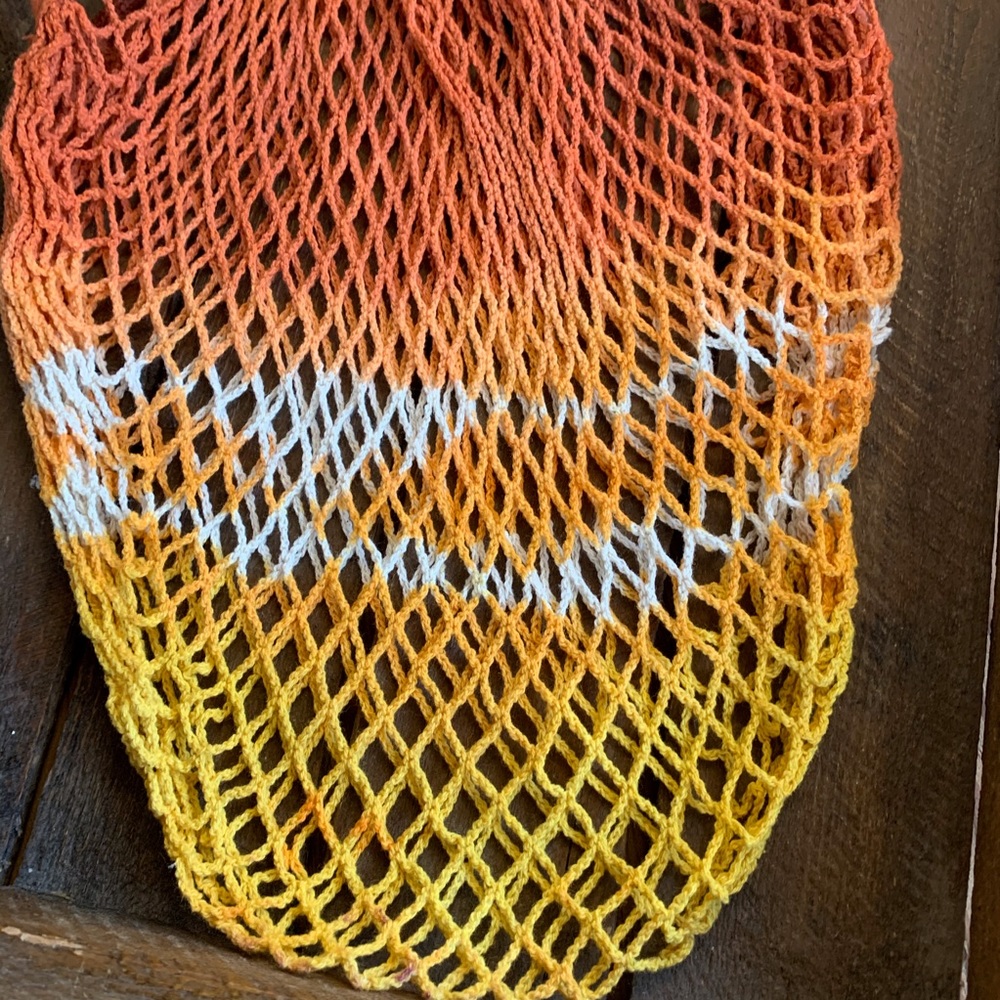 ✨HAND DYED FRENCH MKT STRING NET BAG SHORT HANDLE - Picture 5 of 7